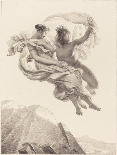 Zefir i Psyche autorstwa Pierre Claude François Delorme