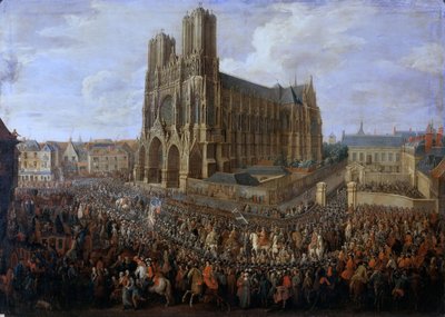 Kawalkada Ludwika XV po jego koronacji, 26 października 1722 autorstwa Pierre Denis II Martin