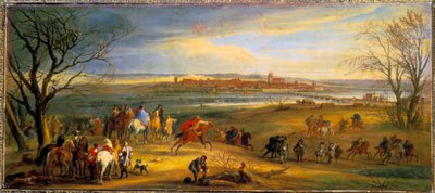 The War of Devolution (1667-1668): „” Zdobycie Dole w Franche-Comte przez króla Ludwika XIV, 16 lutego autorstwa Pierre Denis Martin