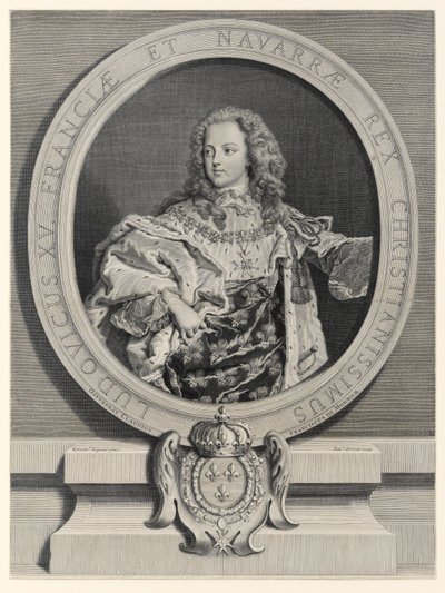 Ludwik XV, król Francji (1710-1774) autorstwa Pierre Drevet