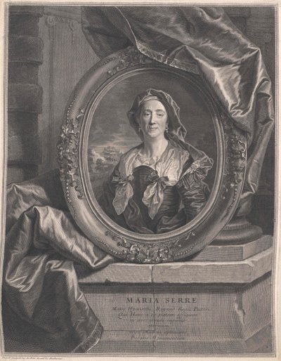 Marie Serre (druk) autorstwa Pierre Drevet
