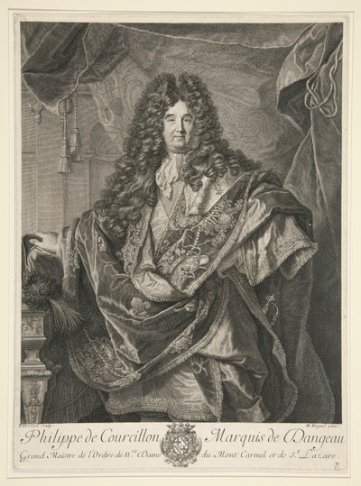 Philippe de Courcillon, markiz Dangeau autorstwa Pierre Drevet