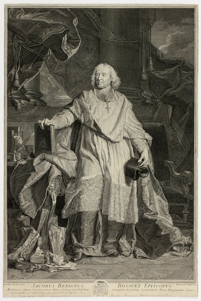 Portret Jacquesa Bénigne Bossueta, biskupa Meaux autorstwa Pierre Drevet