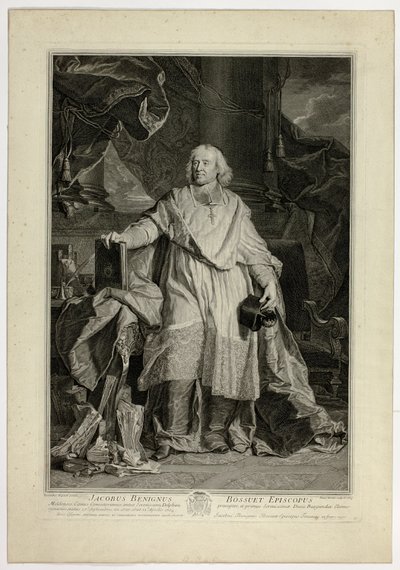 Portret Jacquesa Bénigne Bossueta, biskupa Meaux autorstwa Pierre Drevet