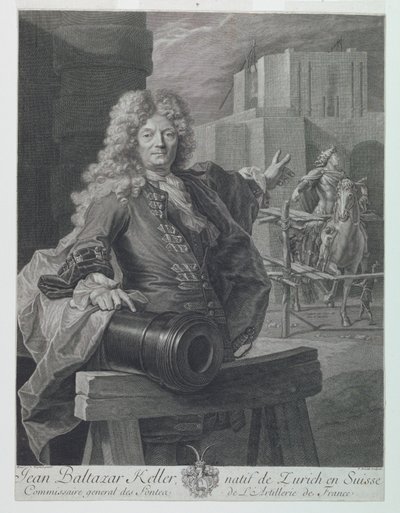 Portret Jean-Balthasara Keller autorstwa Pierre Drevet