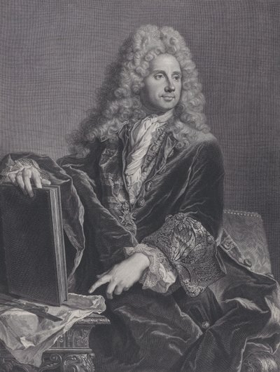Portret Roberta de Cotte, 1722. autorstwa Pierre Drevet