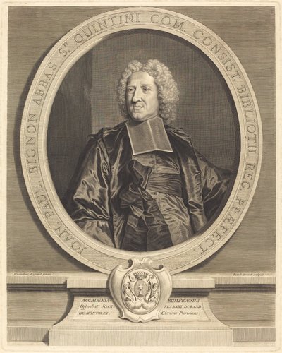 Jean Paul Bignon, opat St. Quentin autorstwa Pierre Drevet after Hyacinthe Rigaud