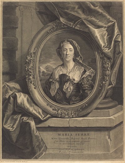 Maria Serre, Mater Hiacynt Rigaud autorstwa Pierre Drevet after Hyacinthe Rigaud