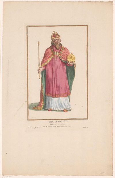Portret cesarza Zygmunta z berłem i globusem Sigismond (tytuł na obiekcie) autorstwa Pierre Duflos