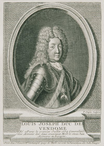 Francuski generał Louis Joseph Duc de Vendôme autorstwa Pierre Dupin