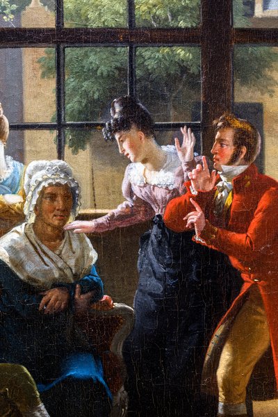 The Cancans at the Doorwoman autorstwa Pierre Duval Le Camus
