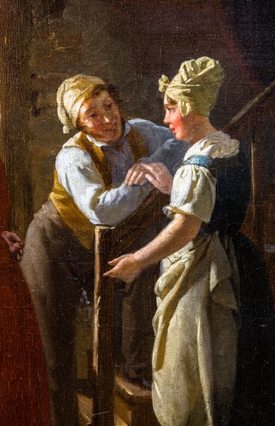 The Cancans at the Doorwoman autorstwa Pierre Duval Le Camus