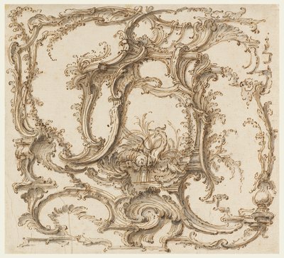 Rysunek, kompozycja ornamentu, ok. 1745 r. autorstwa Pierre Edme Babel