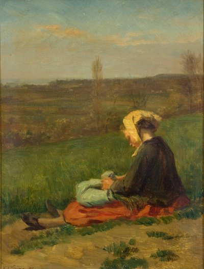 „Dziecko na polu”, 1871 autorstwa Pierre Edouard Frere