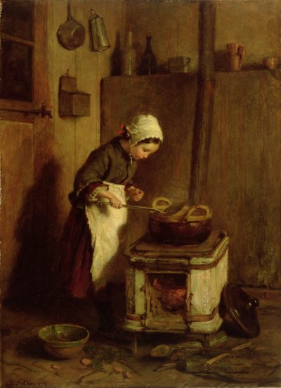Mała gospodyni, 1857 autorstwa Pierre Edouard Frere