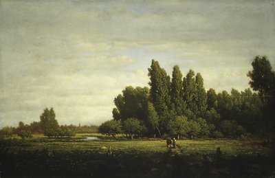 Łąka otoczona drzewami, ca. 1845. autorstwa Pierre Etienne Theodore Rousseau