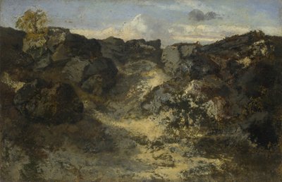 Krajobraz skalisty, ok. 1840 autorstwa Pierre Etienne Theodore Rousseau