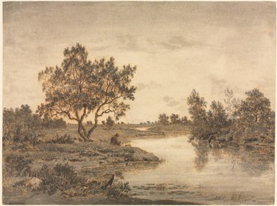 Rybak Rybak, ok. godz. 1840-45. autorstwa Pierre Etienne Theodore Rousseau