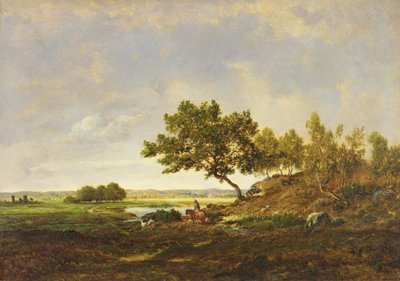 Уулын бэл дэх цөөрөм, 1848-55 он (мод дээрх тос)поли autorstwa Pierre Etienne Theodore Rousseau