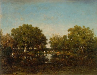 Pula pamięci lasu Chambord, 1839. autorstwa Pierre Etienne Theodore Rousseau