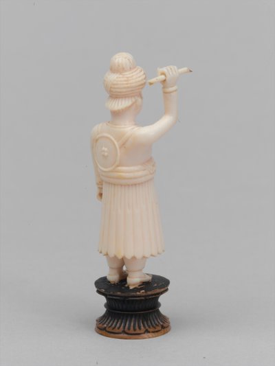 Czarny pionek, figura szachowa, Indie autorstwa Pierre Eugene (after) Grandsire
