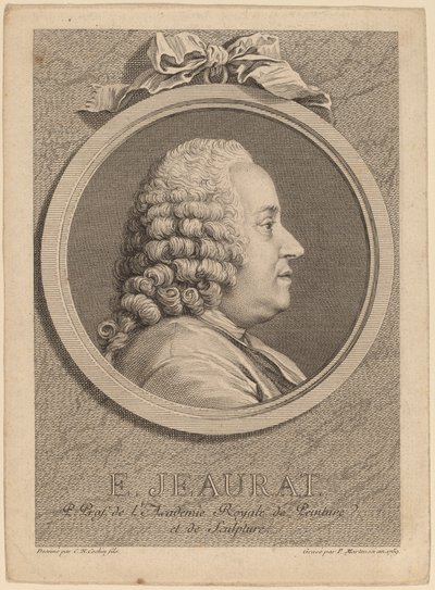 Edme-Sebastien Jeaurat autorstwa Pierre Francois Martenasie after Charles Nicolas Cochin II