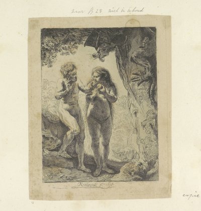 Adam w Ewie Kolekcja osiemdziesięciu pięciu oryginalnych grafik (tytuł serii) autorstwa Pierre François Basan