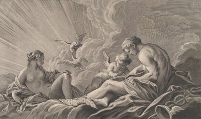 Miłość pouczona przez Merkurego, XVIII wiek. autorstwa Pierre François Basan