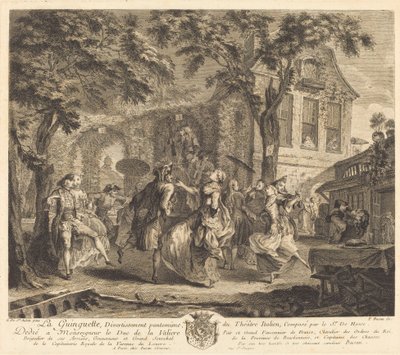 Tawerna autorstwa Pierre François Basan after Gabriel Jacques de Saint Aubin