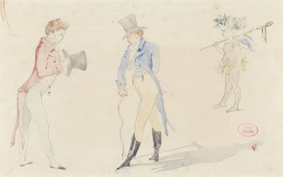 Lekki szkic z dwoma spotkaniami dandysów i baletowym kochankiem autorstwa Pierre François Eugène Giraud