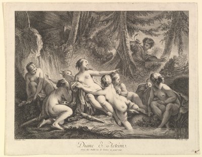 Diana i Akteon. autorstwa Pierre François Tardieu