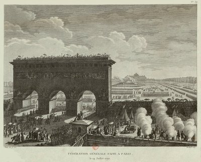 Federacja Generalna, która odbyła się w Paryżu 14 lipca 1790 r. autorstwa Pierre Gabriel Berthault