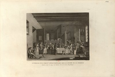 Wewnątrz Komitetu Rewolucyjnego podczas panowania terroru, 1802. autorstwa Pierre Gabriel Berthault