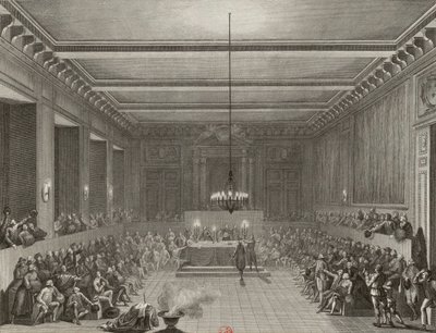 15 stycznia 1790 r. Komuna Paryska przyznaje miecz i koronę obywatelską Anglikowi C.J.W. Neshamowi. autorstwa Pierre Gabriel Berthault