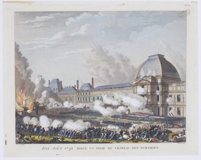 Szturm na Pałac Tuileries 10 sierpnia 1792 r. 1800 autorstwa Pierre Gabriel Berthault