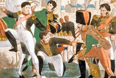 Napoleon I ranny w Ratisbonne (1809) autorstwa Pierre Gautherot