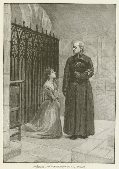 Angelique i Monseigneur de Hautecoeur autorstwa Pierre Georges Jeanniot