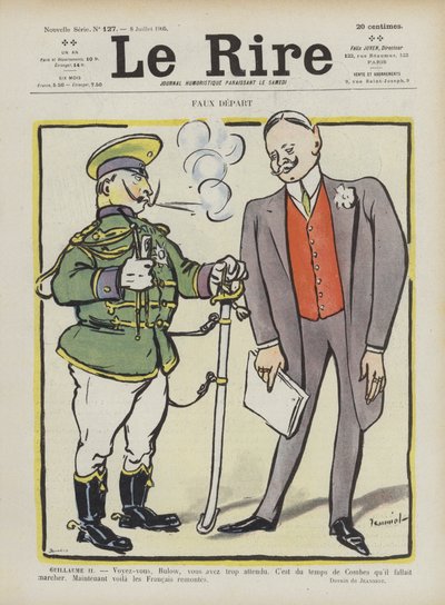 Fałszywy start. Ilustracja do Le Rire autorstwa Pierre Georges Jeanniot