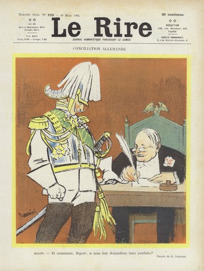 Niemieckie pojednanie. Ilustracja do Le Rire autorstwa Pierre Georges Jeanniot