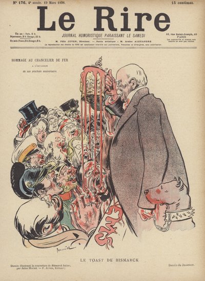 Toast Bismarcka. Ilustracja do Le Rire autorstwa Pierre Georges Jeanniot