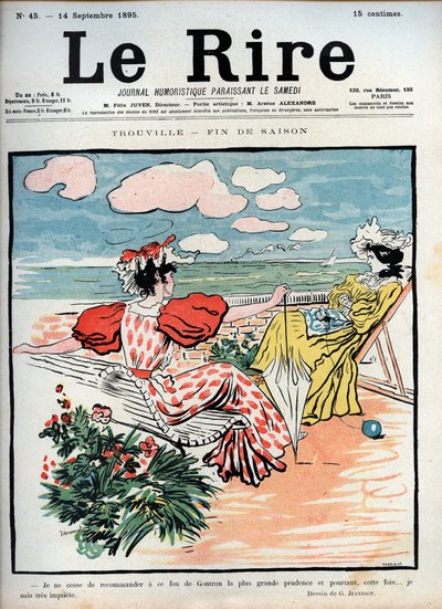 Koniec sezonu w Trouville - rysunek Pierre Georges Jeanniot (1848-1934) do „Le Lire” z 14 września autorstwa Pierre Georges Jeanniot