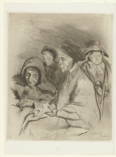 Vier oude vrouwen Portrety starych kobiet Proces (tytuł serii) autorstwa Pierre Georges Jeanniot