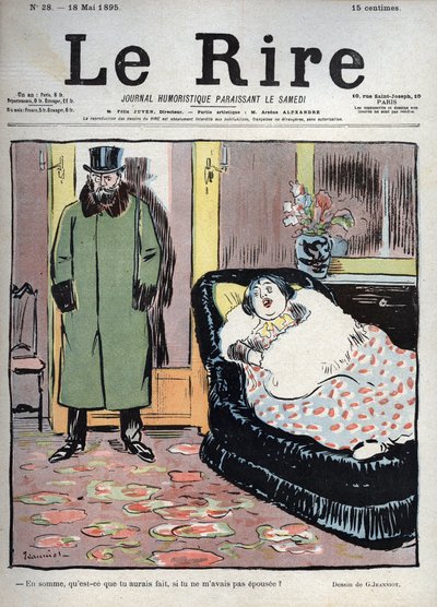 Co byś zrobił, gdybyś mnie nie poślubił? - rysunek Pierre Georges Jeanniot (1848-1934) do „Le Rire” z 218 maja 1895 autorstwa Pierre Georges Jeanniot