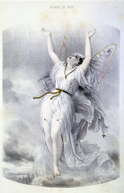Wróżka: La Peri - w „Kobietach mitologicznych” Mery i Foelix, il. G. Staal, wyd. przez Gouet autorstwa Pierre Gustave Eugene Staal