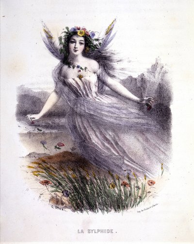 Wróżka: La sylphide - w „Kobietach mitologicznych” Mery i Foelix, il. G. Staal, wyd. przez Gouet autorstwa Pierre Gustave Eugene Staal