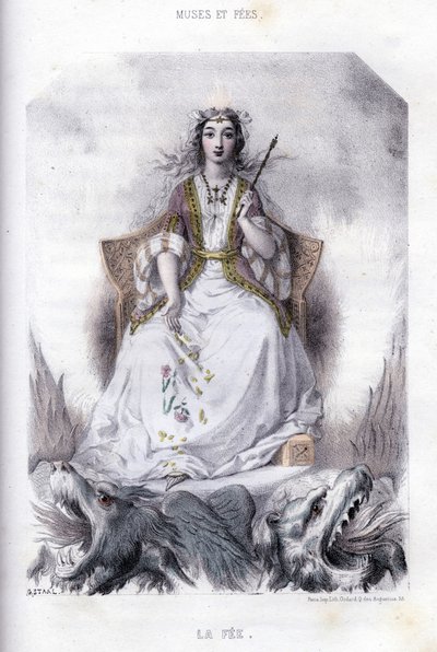Wróżka - w „Kobietach mitologicznych”, rysunki G. Staal, Mery i Cte Foelix, wyd. G. de Gouet autorstwa Pierre Gustave Eugene Staal