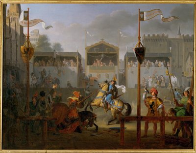 Turniej w XIV wieku (obraz na płótnie) autorstwa Pierre Henri Revoil