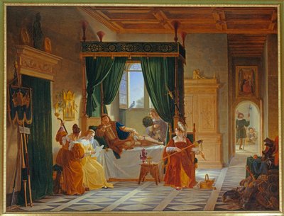 La convalescence de Bayard - rekonwalescencja Bayarda ... autorstwa Pierre Henri Revoil
