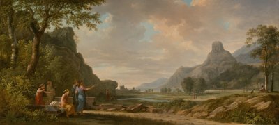 Góra Athos wyrzeźbiona jako pomnik Aleksandra Wielkiego, 1796. autorstwa Pierre Henri de Valenciennes