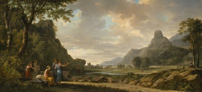 Góra Athos wyrzeźbiona jako pomnik Aleksandra Wielkiego, 1796 autorstwa Pierre Henri de Valenciennes